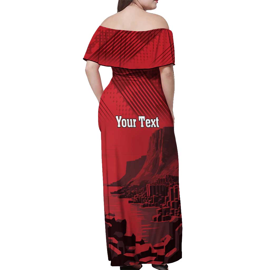 Personalized Northern Ireland Off Shoulder Maxi Dress Giant’s Causeway Retro Style