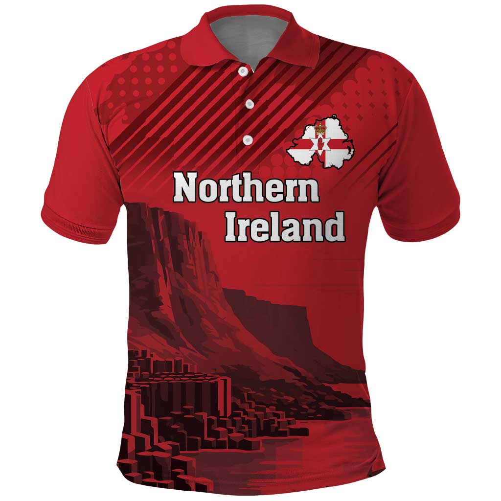 Personalized Northern Ireland Polo Shirt Giant’s Causeway Retro Style