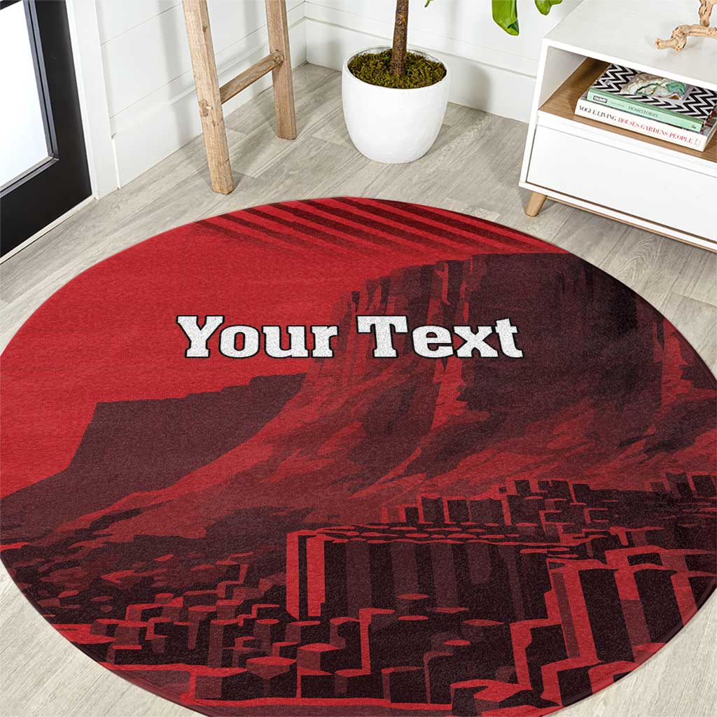 Personalized Northern Ireland Round Carpet Giant’s Causeway Retro Style