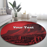 Personalized Northern Ireland Round Carpet Giant’s Causeway Retro Style