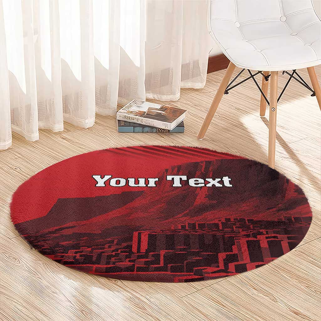 Personalized Northern Ireland Round Carpet Giant’s Causeway Retro Style