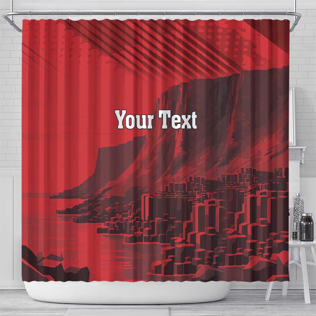 Personalized Northern Ireland Shower Curtain Giant’s Causeway Retro Style