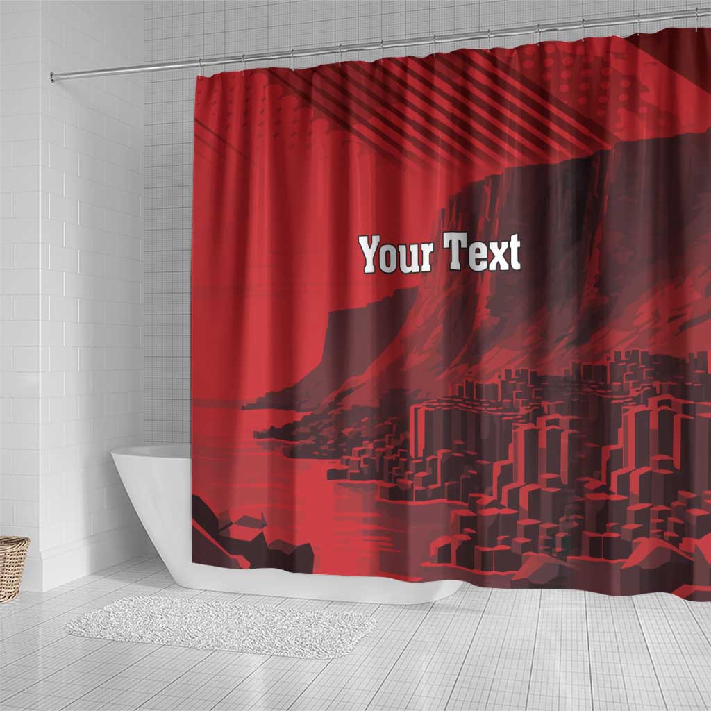 Personalized Northern Ireland Shower Curtain Giant’s Causeway Retro Style
