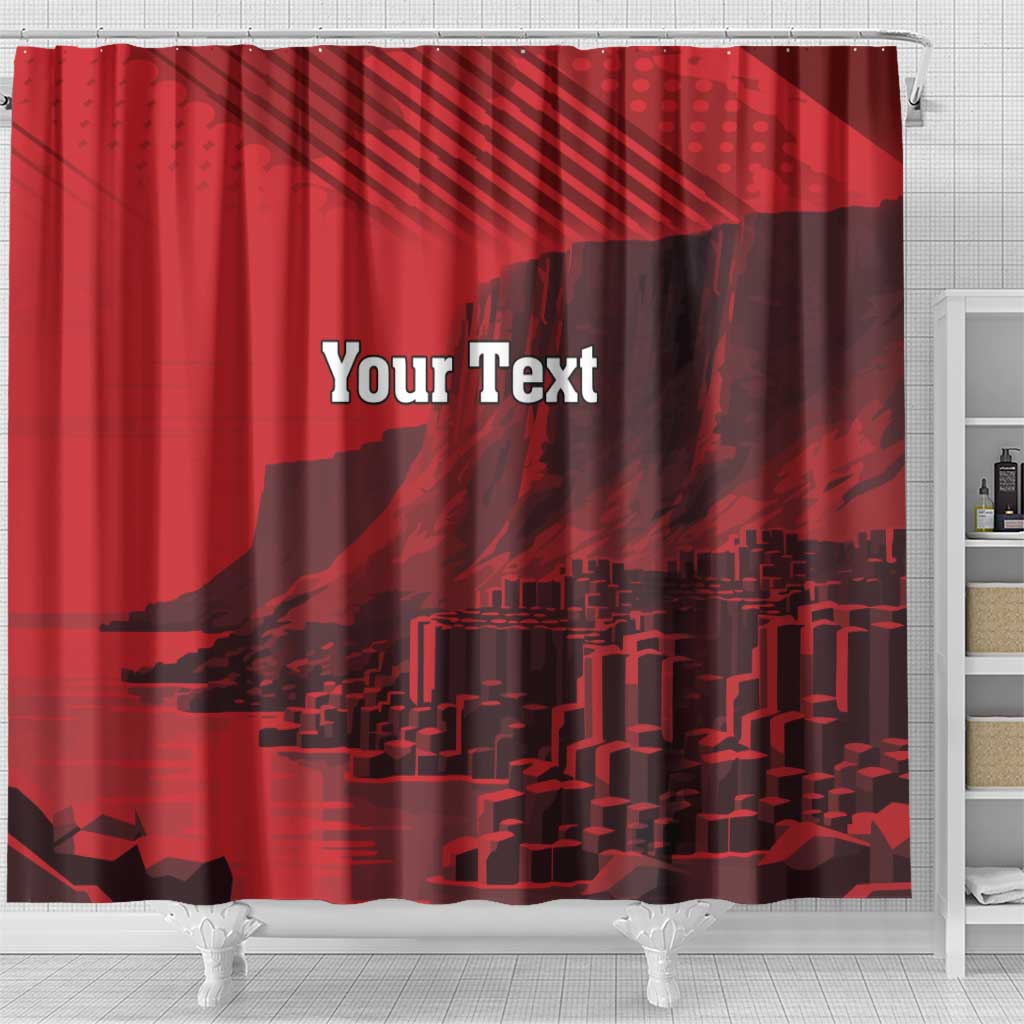 Personalized Northern Ireland Shower Curtain Giant’s Causeway Retro Style