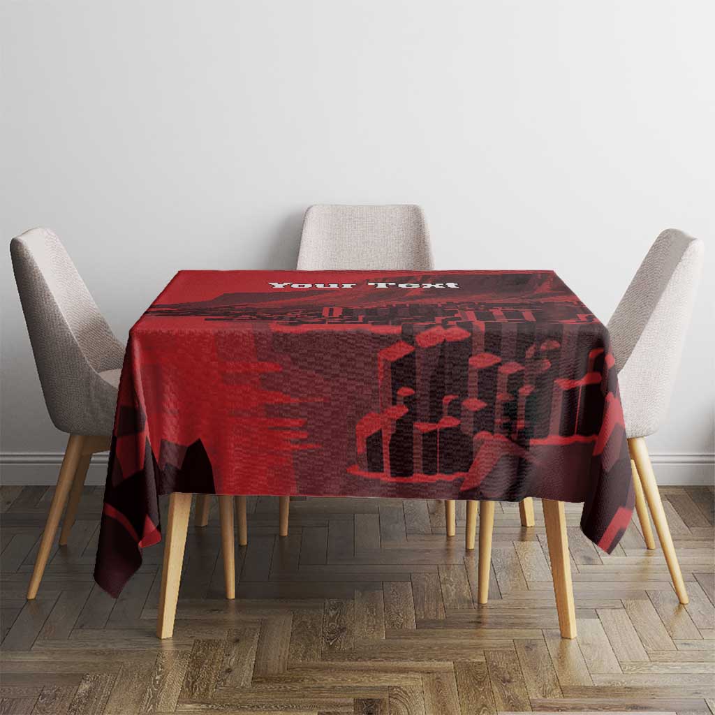 Personalized Northern Ireland Tablecloth Giant’s Causeway Retro Style