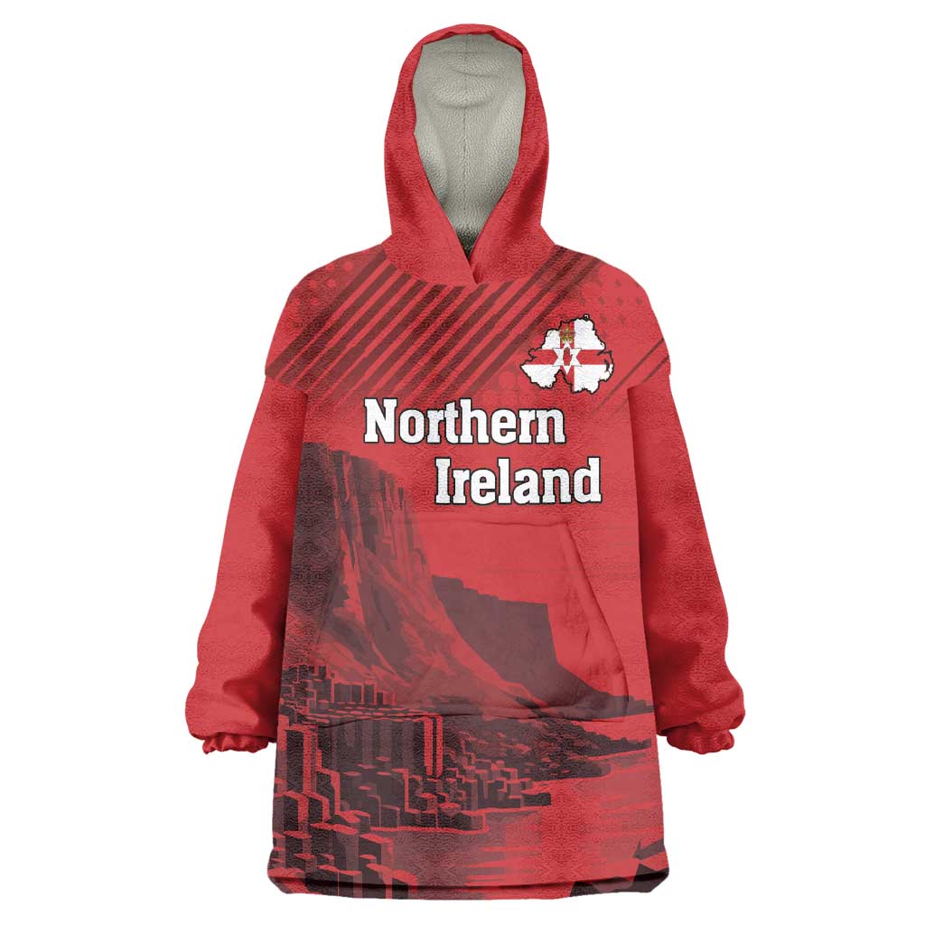 Personalized Northern Ireland Wearable Blanket Hoodie Giant’s Causeway Retro Style