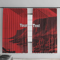 Personalized Northern Ireland Window Curtain Giant’s Causeway Retro Style