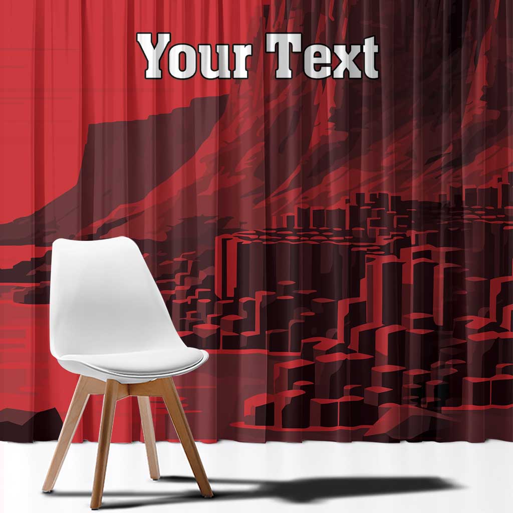 Personalized Northern Ireland Window Curtain Giant’s Causeway Retro Style