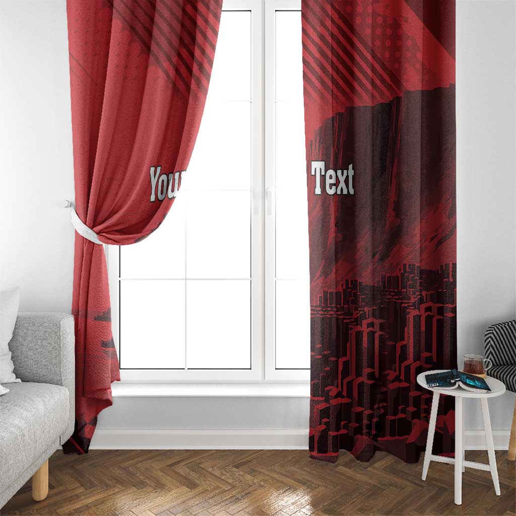 Personalized Northern Ireland Window Curtain Giant’s Causeway Retro Style
