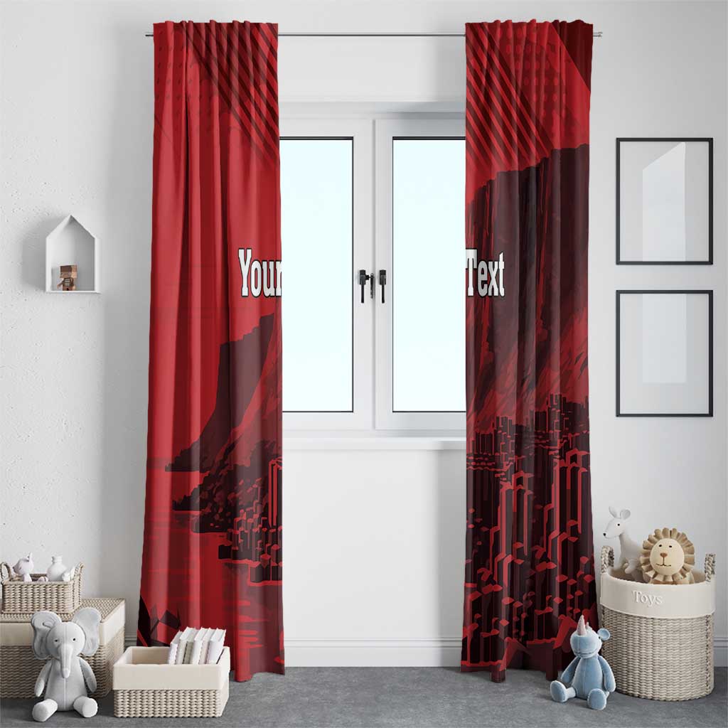 Personalized Northern Ireland Window Curtain Giant’s Causeway Retro Style