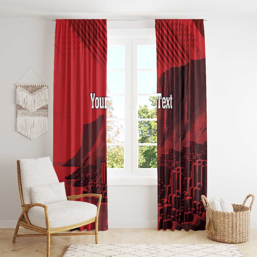 Personalized Northern Ireland Window Curtain Giant’s Causeway Retro Style