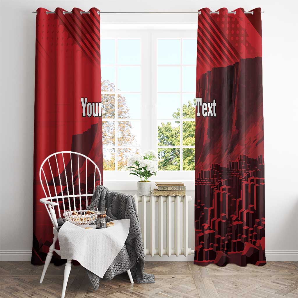 Personalized Northern Ireland Window Curtain Giant’s Causeway Retro Style