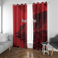 Personalized Northern Ireland Window Curtain Giant’s Causeway Retro Style