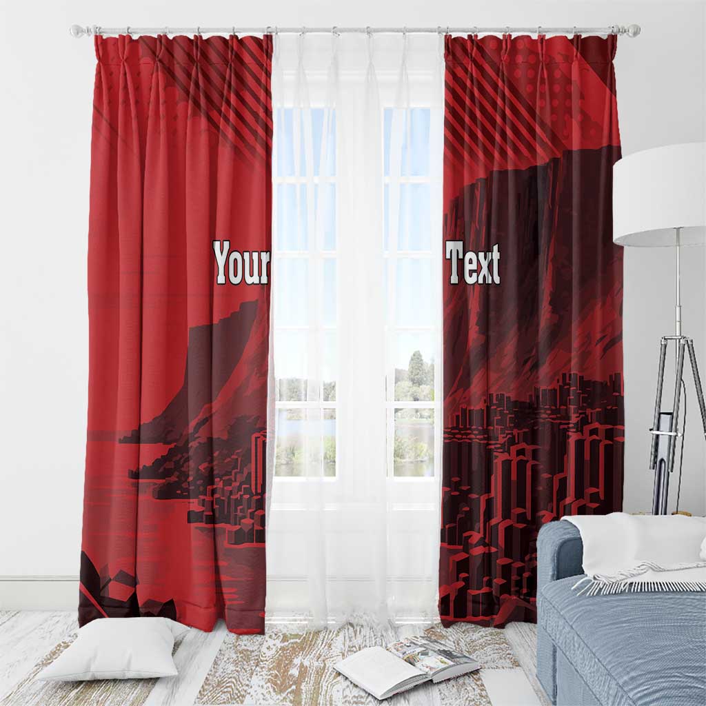 Personalized Northern Ireland Window Curtain Giant’s Causeway Retro Style