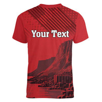 Personalized Northern Ireland Women V-Neck T-Shirt Giant’s Causeway Retro Style
