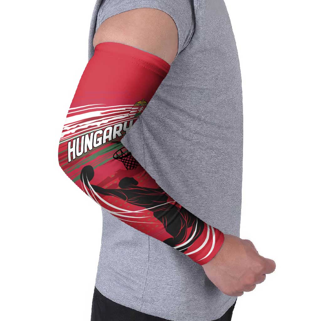 Hungary Basketball Custom Arm Sleeves Come On Magyars Grunge Style - Wonder Print Shop