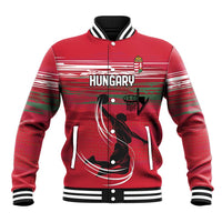 Hungary Basketball Custom Baseball Jacket Come On Magyars Grunge Style - Wonder Print Shop