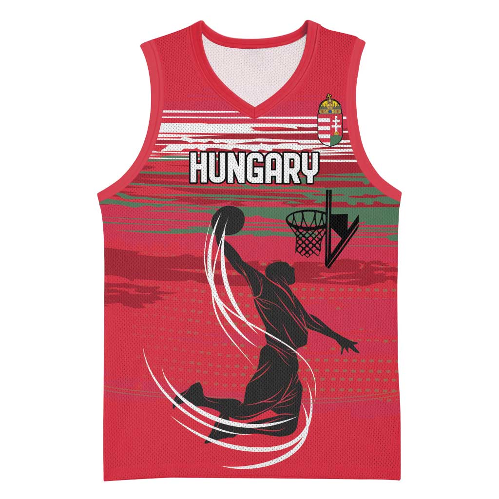 Hungary Basketball Custom Basketball Jersey Come On Magyars Grunge Style - Wonder Print Shop
