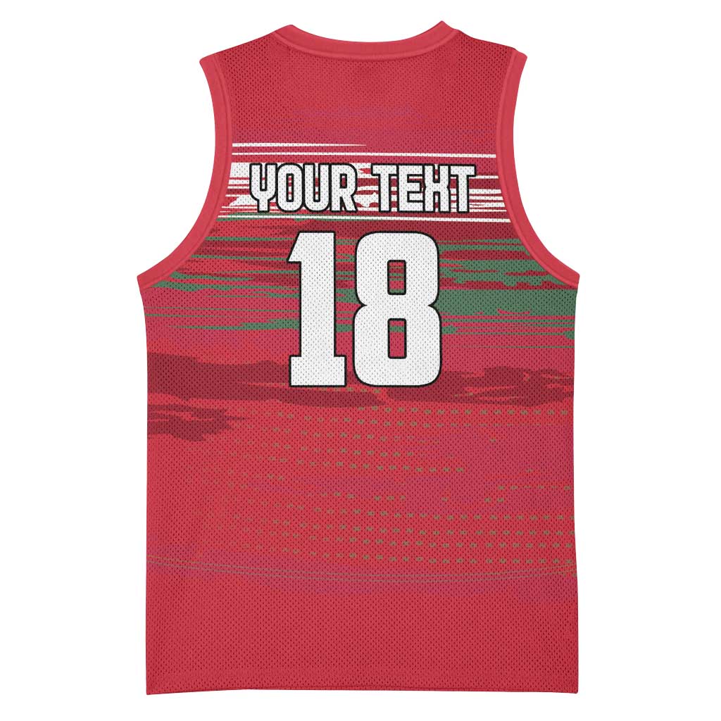 Hungary Basketball Custom Basketball Jersey Come On Magyars Grunge Style - Wonder Print Shop