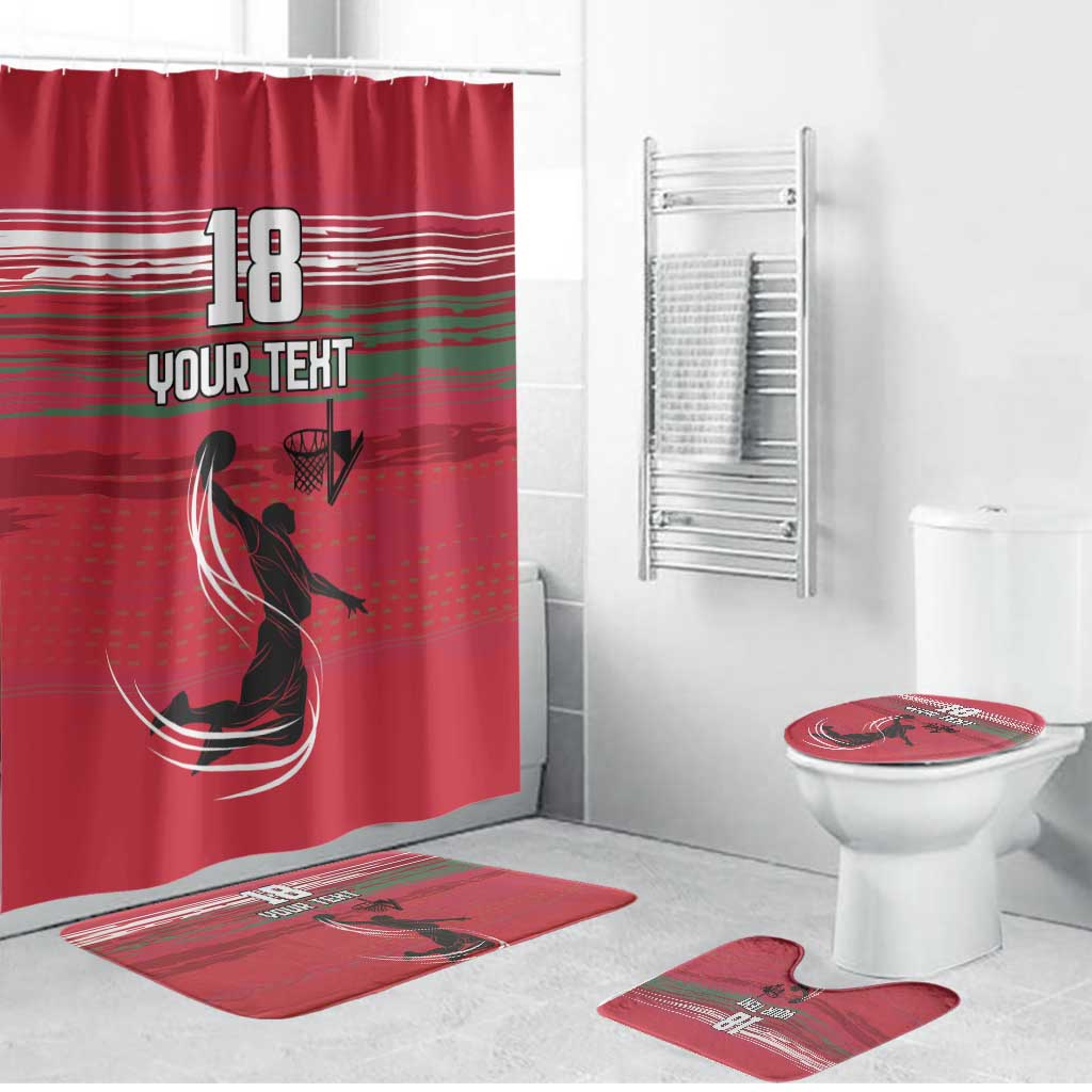Hungary Basketball Custom Bathroom Set Come On Magyars Grunge Style - Wonder Print Shop
