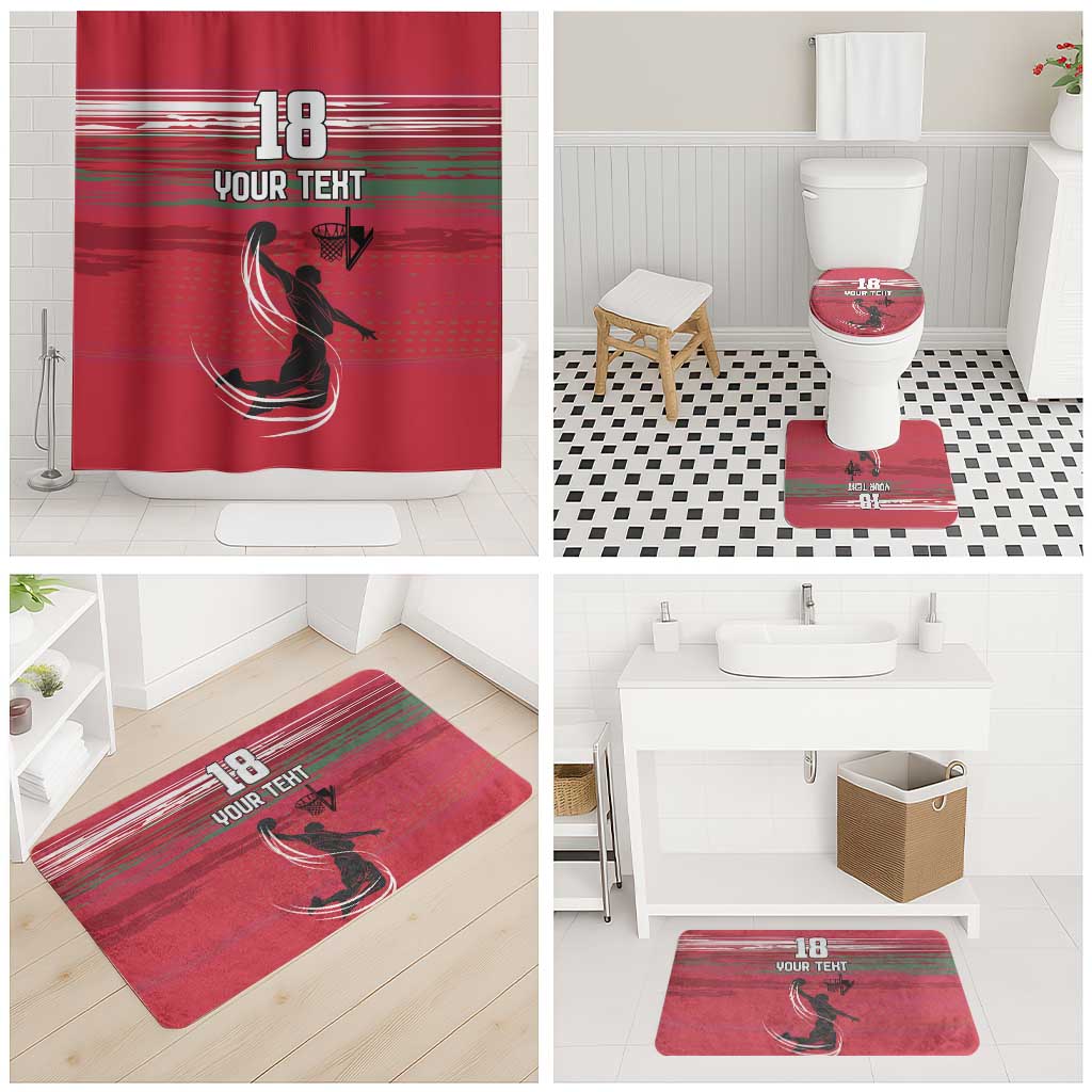 Hungary Basketball Custom Bathroom Set Come On Magyars Grunge Style - Wonder Print Shop