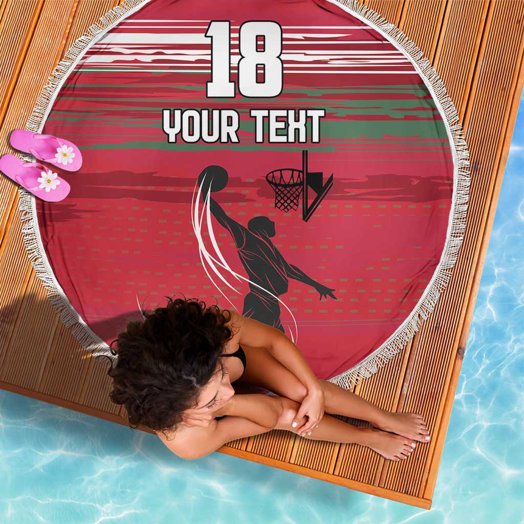 Hungary Basketball Custom Beach Blanket Come On Magyars Grunge Style - Wonder Print Shop