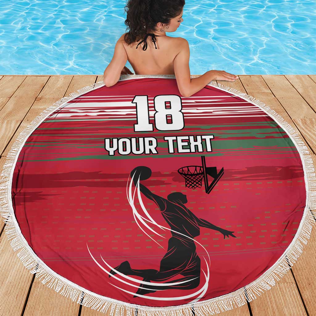 Hungary Basketball Custom Beach Blanket Come On Magyars Grunge Style - Wonder Print Shop