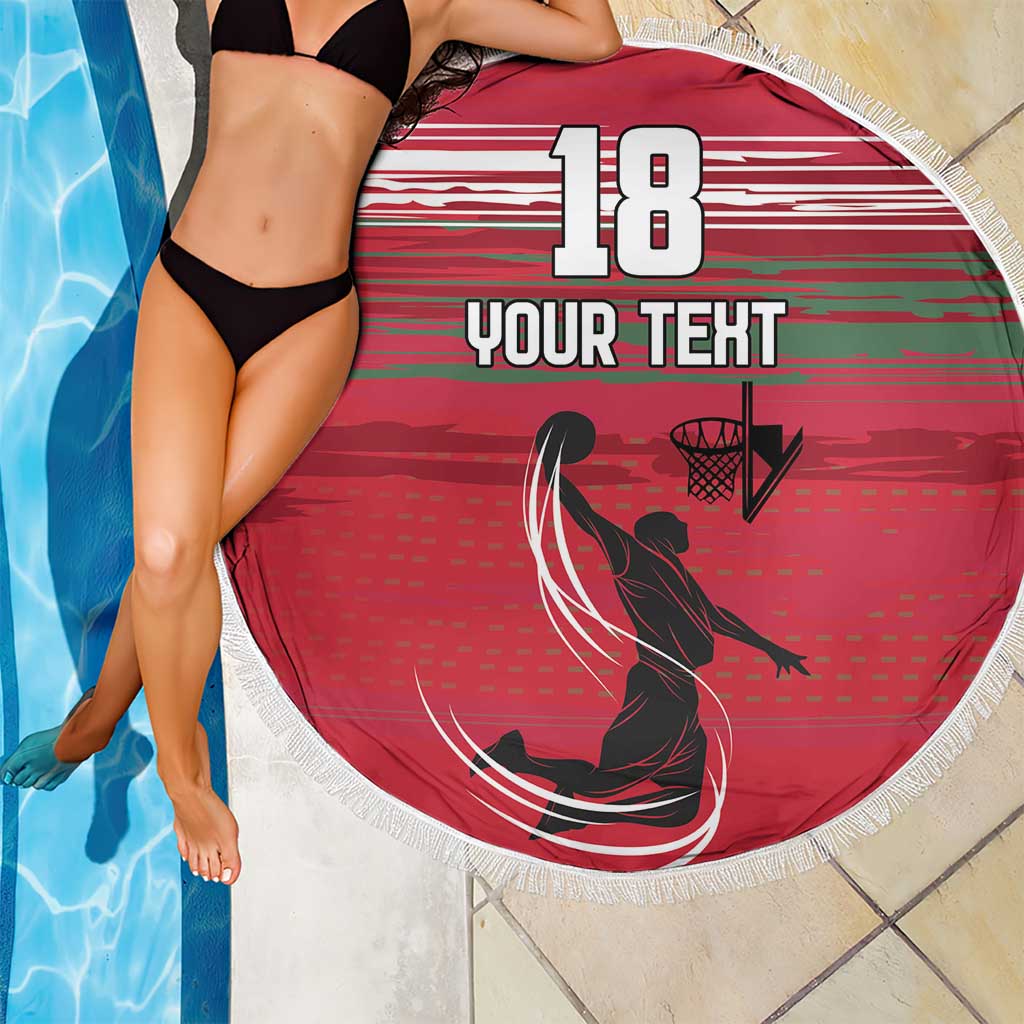 Hungary Basketball Custom Beach Blanket Come On Magyars Grunge Style - Wonder Print Shop