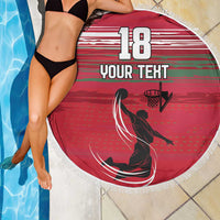 Hungary Basketball Custom Beach Blanket Come On Magyars Grunge Style - Wonder Print Shop