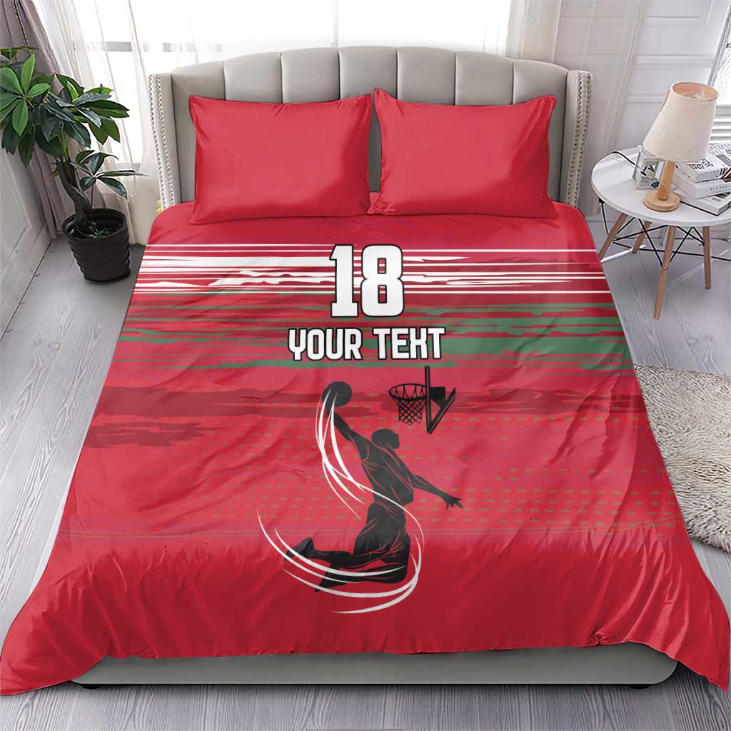 Hungary Basketball Custom Bedding Set Come On Magyars Grunge Style - Wonder Print Shop