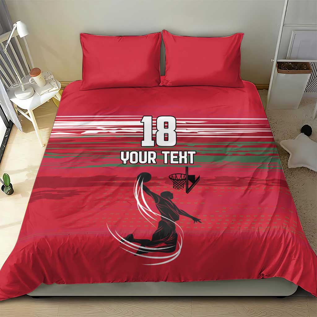 Hungary Basketball Custom Bedding Set Come On Magyars Grunge Style - Wonder Print Shop