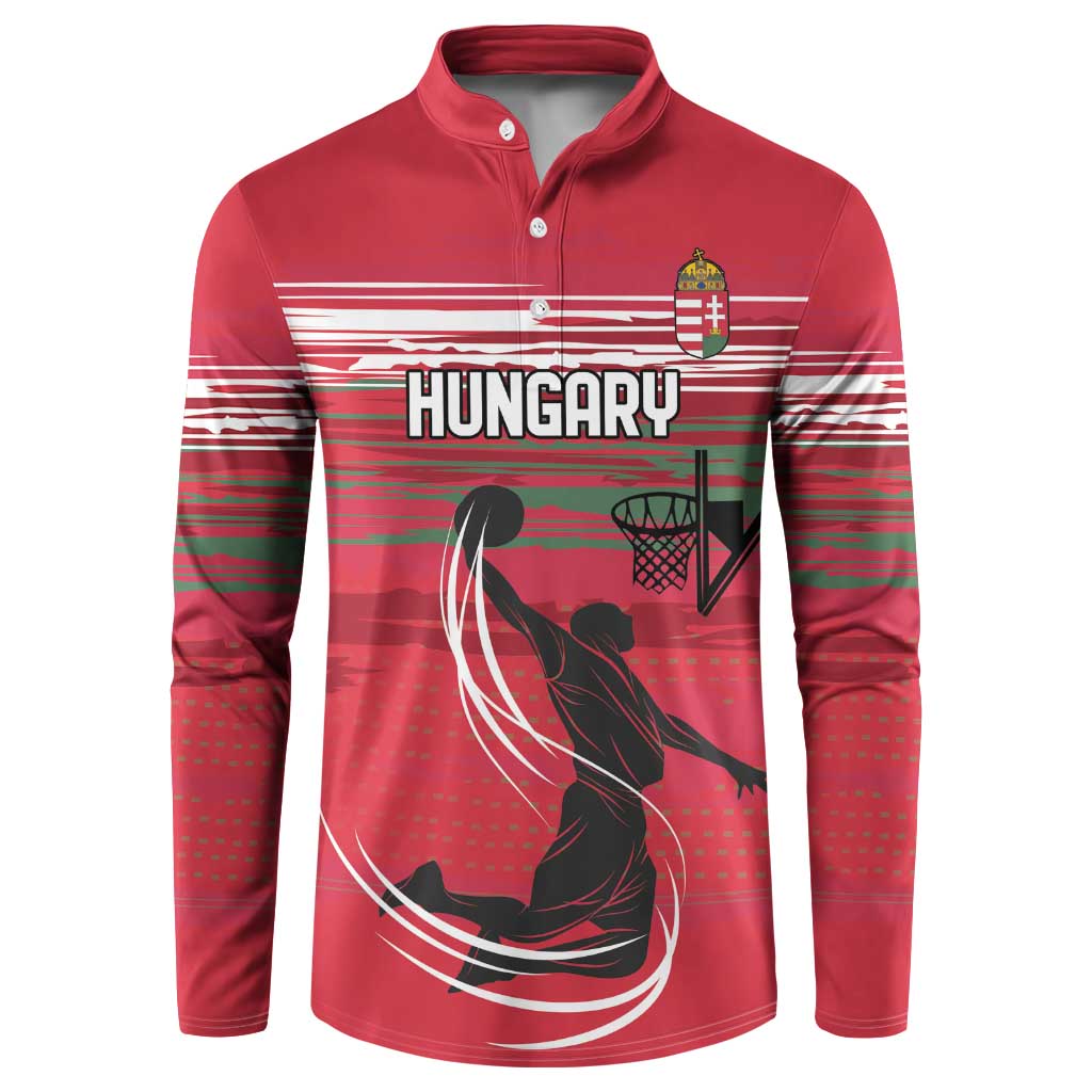 Hungary Basketball Custom Button Sweatshirt Come On Magyars Grunge Style - Wonder Print Shop