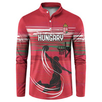 Hungary Basketball Custom Button Sweatshirt Come On Magyars Grunge Style - Wonder Print Shop