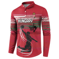 Hungary Basketball Custom Button Sweatshirt Come On Magyars Grunge Style - Wonder Print Shop
