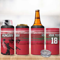 Hungary Basketball Custom 4 in 1 Can Cooler Tumbler Come On Magyars Grunge Style - Wonder Print Shop