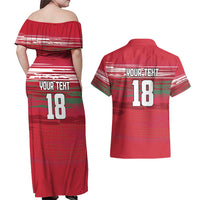 Hungary Basketball Custom Couples Matching Off Shoulder Maxi Dress and Hawaiian Shirt Come On Magyars Grunge Style - Wonder Print Shop