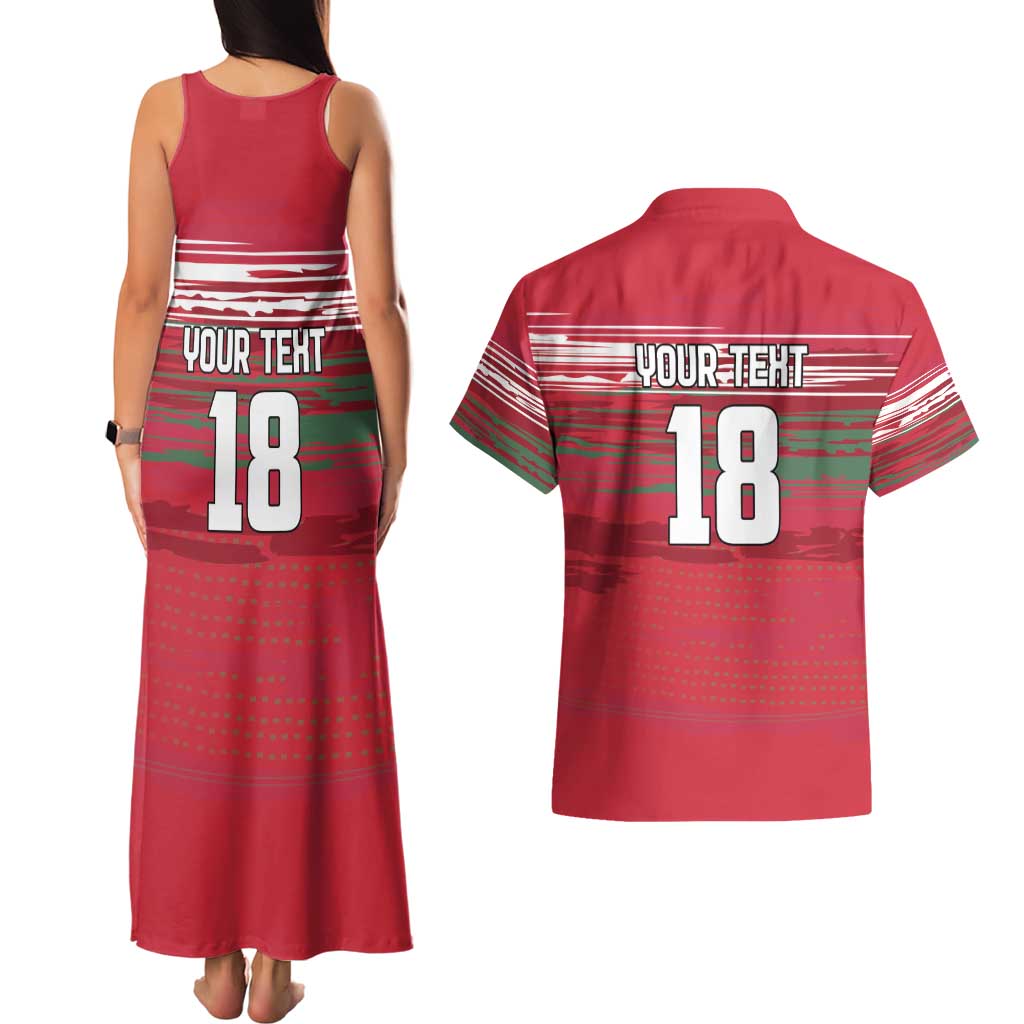 Hungary Basketball Custom Couples Matching Tank Maxi Dress and Hawaiian Shirt Come On Magyars Grunge Style - Wonder Print Shop