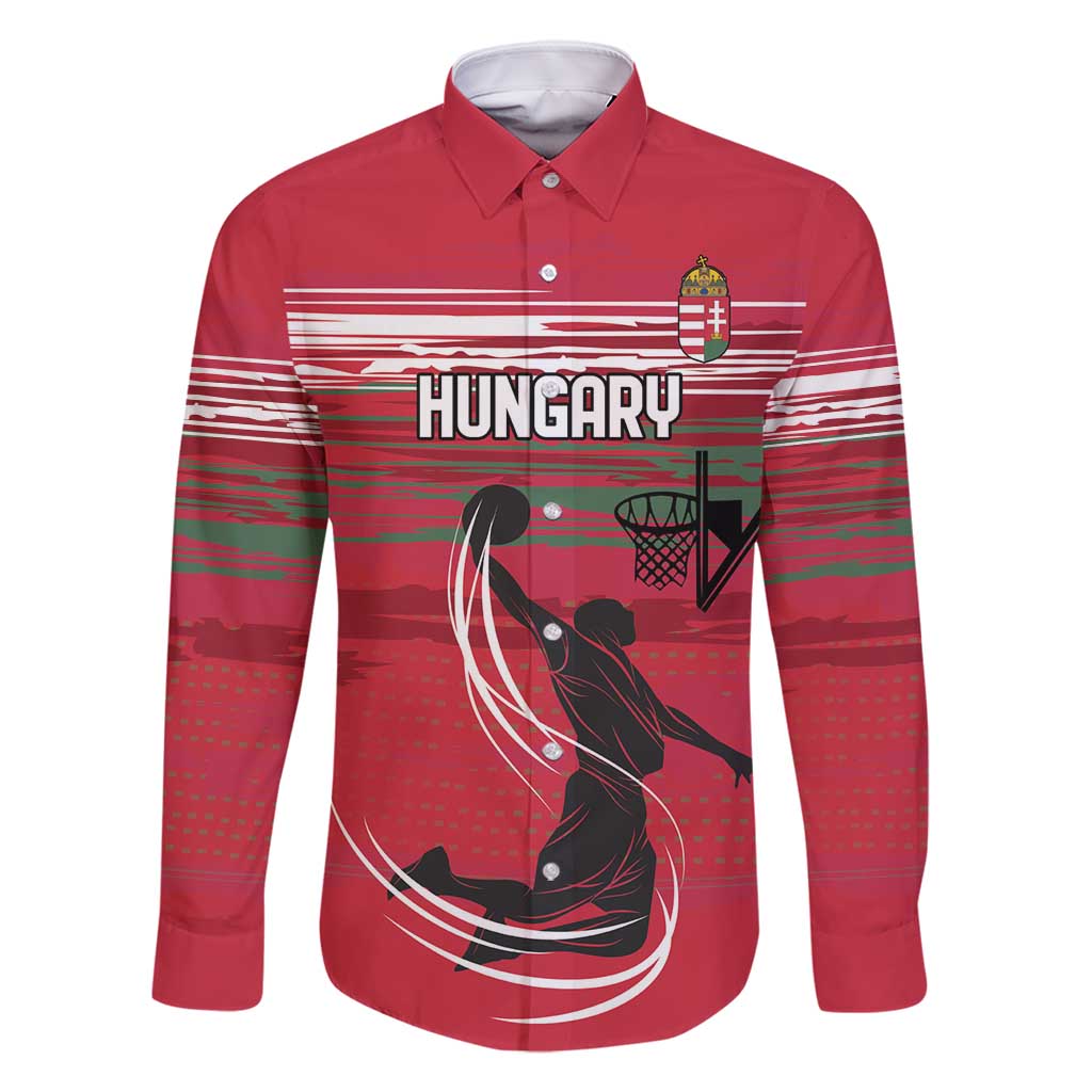 Hungary Basketball Custom Family Matching Off Shoulder Maxi Dress and Hawaiian Shirt Come On Magyars Grunge Style - Wonder Print Shop