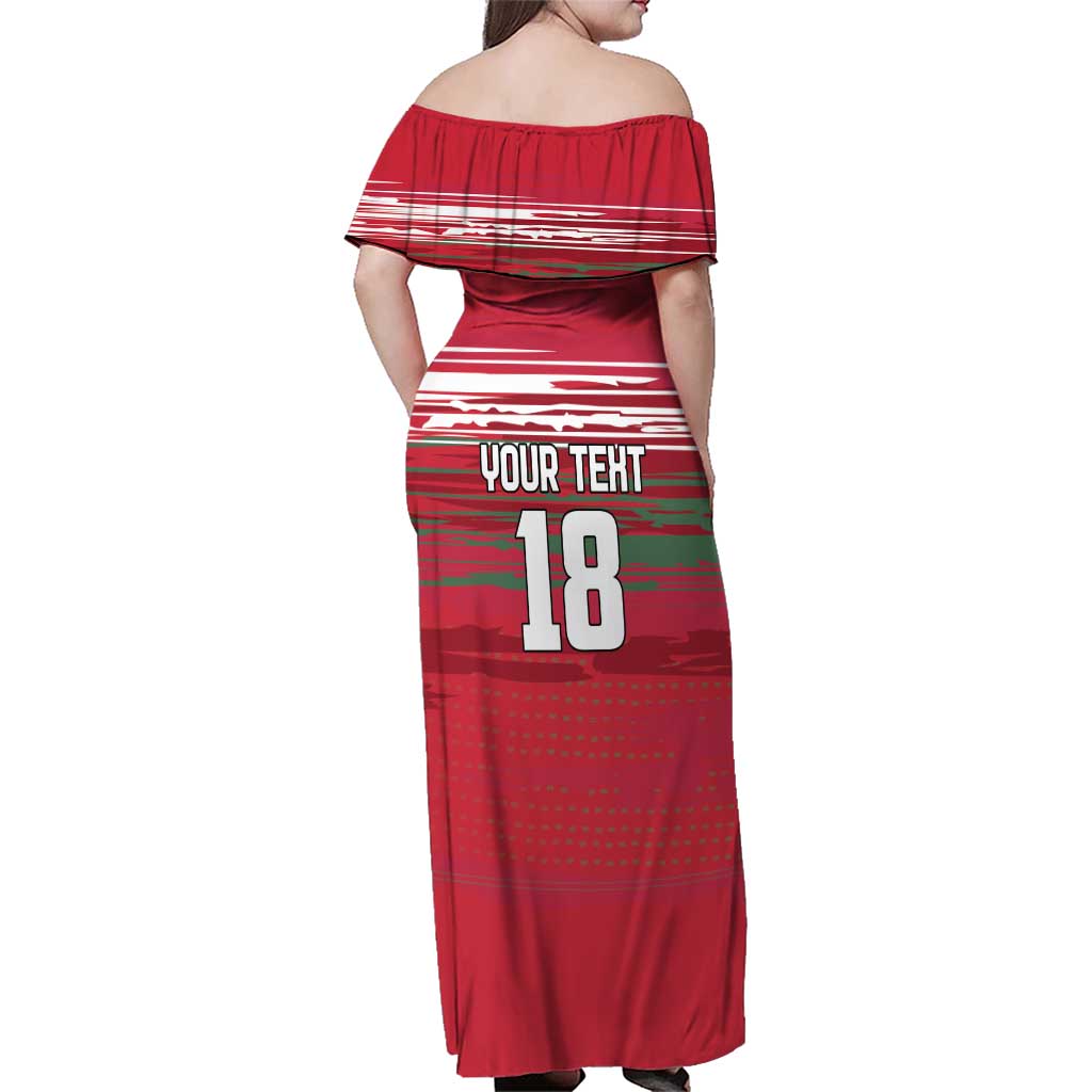 Hungary Basketball Custom Family Matching Off Shoulder Maxi Dress and Hawaiian Shirt Come On Magyars Grunge Style - Wonder Print Shop