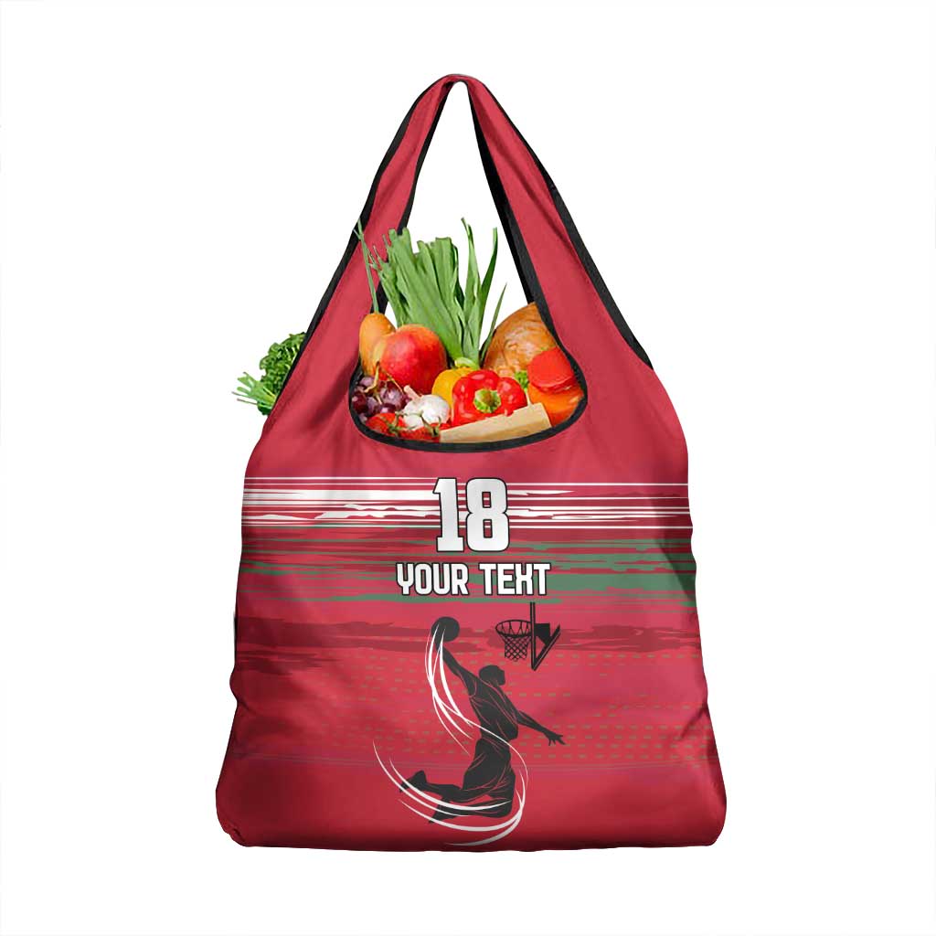 Hungary Basketball Custom Grocery Bag Come On Magyars Grunge Style - Wonder Print Shop