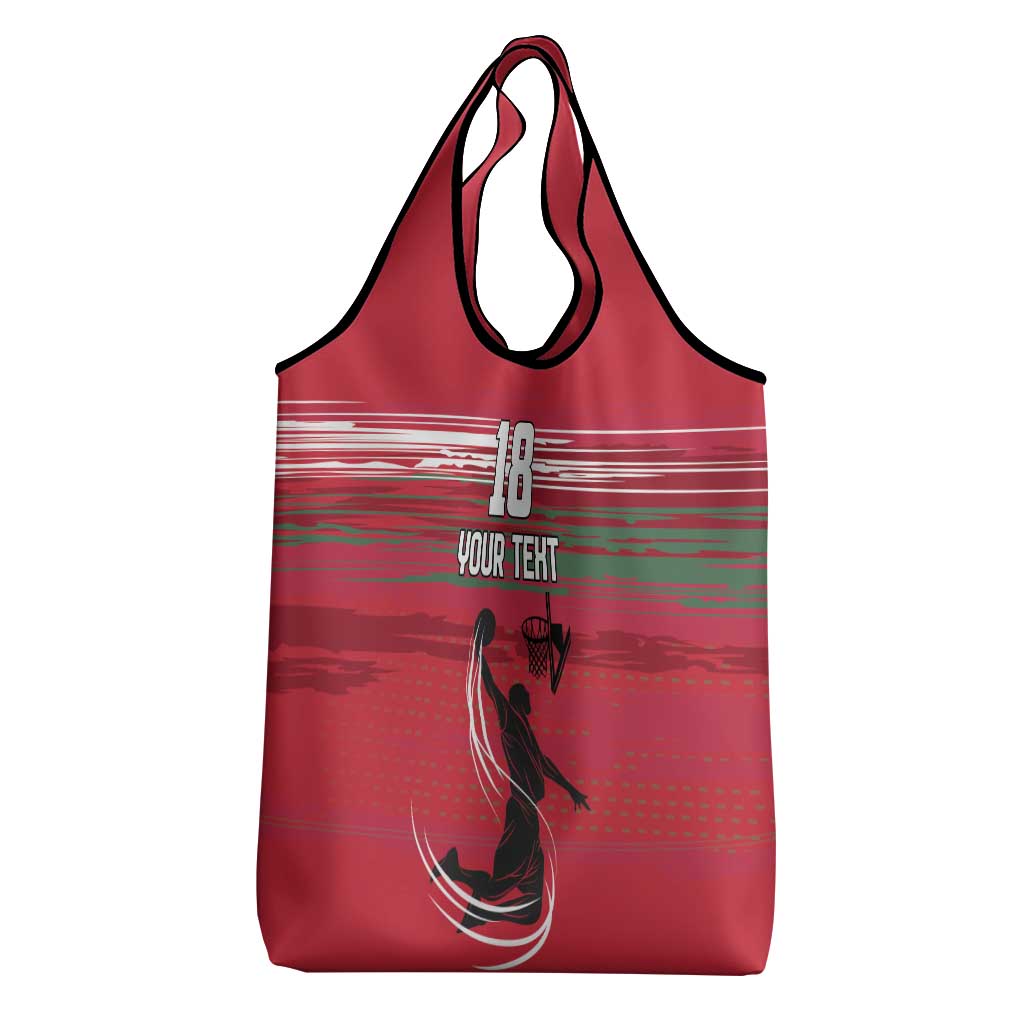 Hungary Basketball Custom Grocery Bag Come On Magyars Grunge Style - Wonder Print Shop
