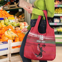 Hungary Basketball Custom Grocery Bag Come On Magyars Grunge Style - Wonder Print Shop