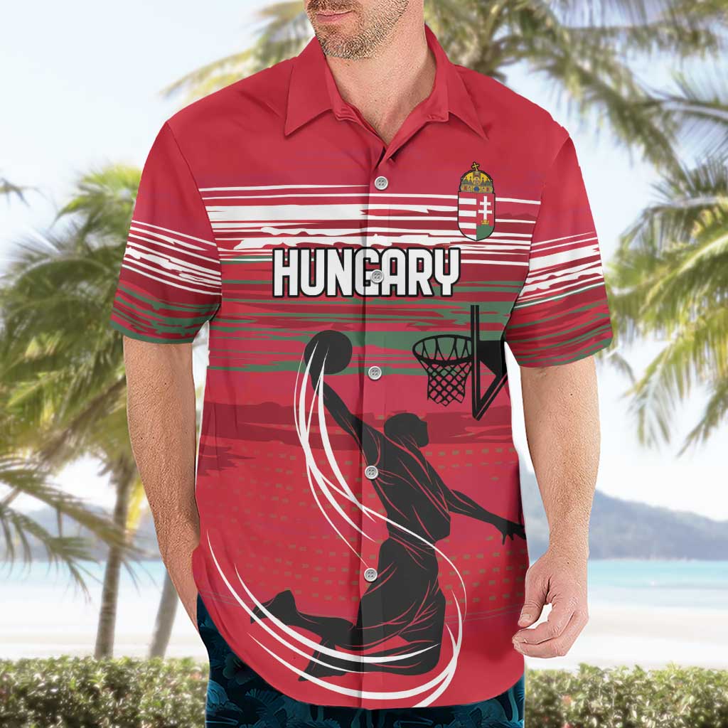Hungary Basketball Custom Hawaiian Shirt Come On Magyars Grunge Style - Wonder Print Shop