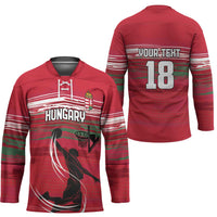 Hungary Basketball Custom Hockey Jersey Come On Magyars Grunge Style - Wonder Print Shop