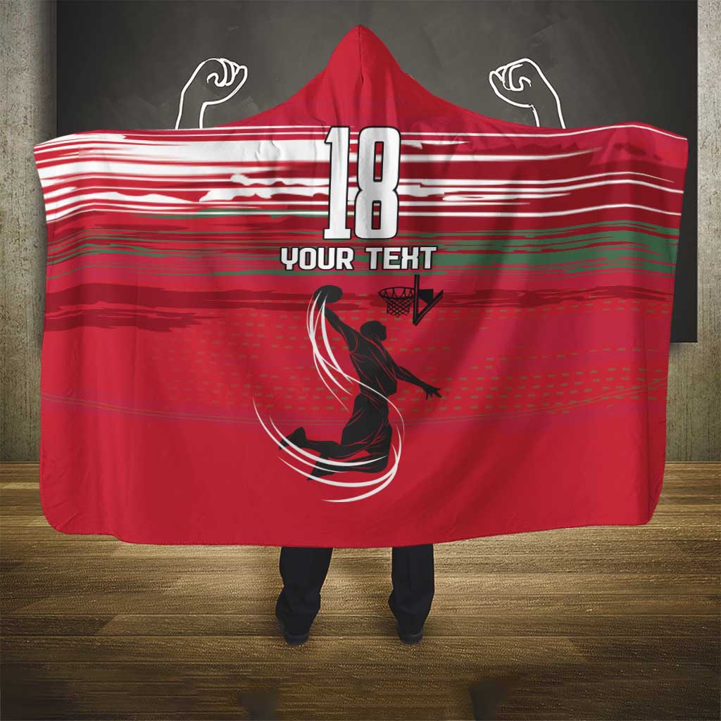 Hungary Basketball Custom Hooded Blanket Come On Magyars Grunge Style - Wonder Print Shop