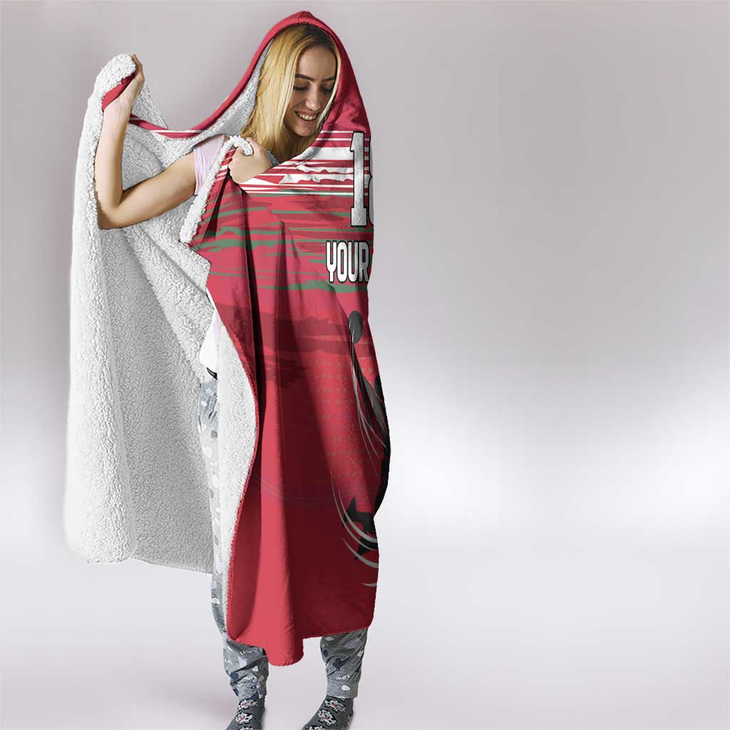 Hungary Basketball Custom Hooded Blanket Come On Magyars Grunge Style - Wonder Print Shop