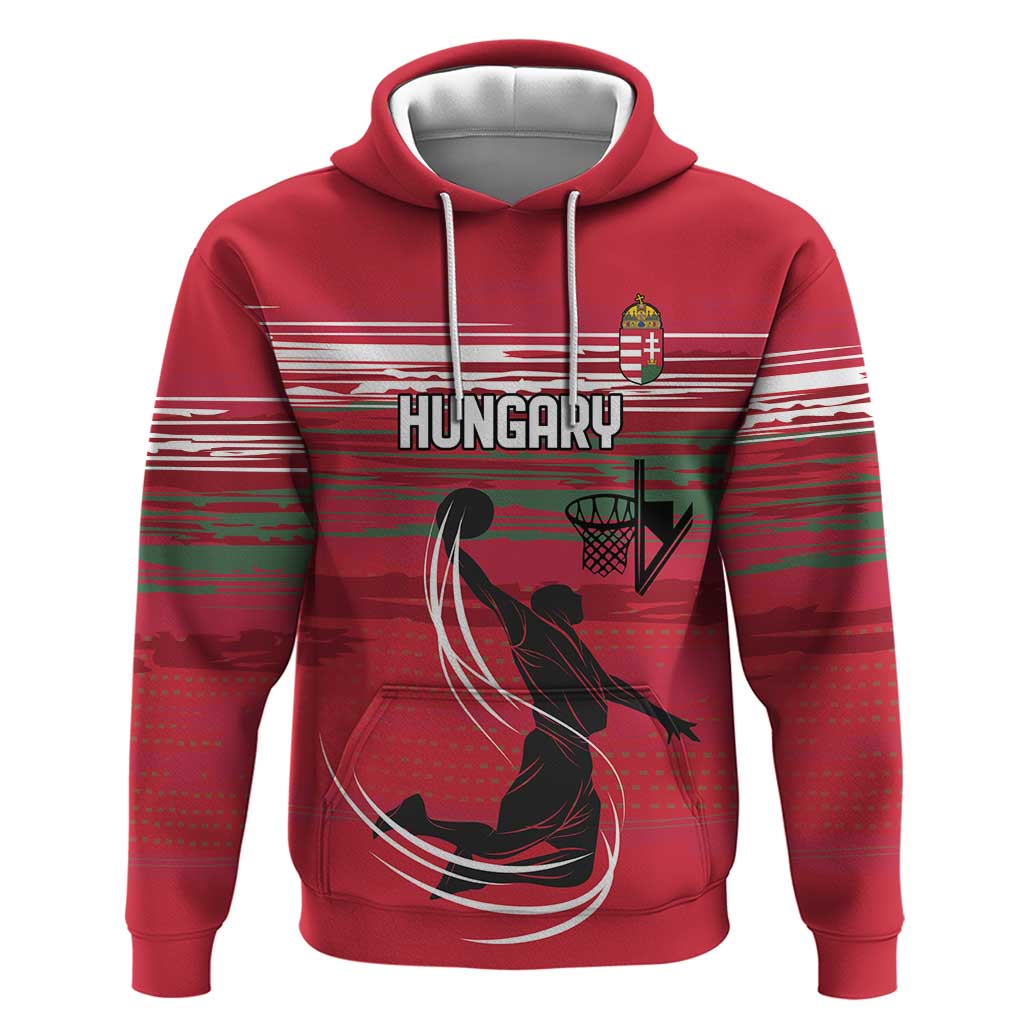 Hungary Basketball Custom Hoodie Come On Magyars Grunge Style - Wonder Print Shop