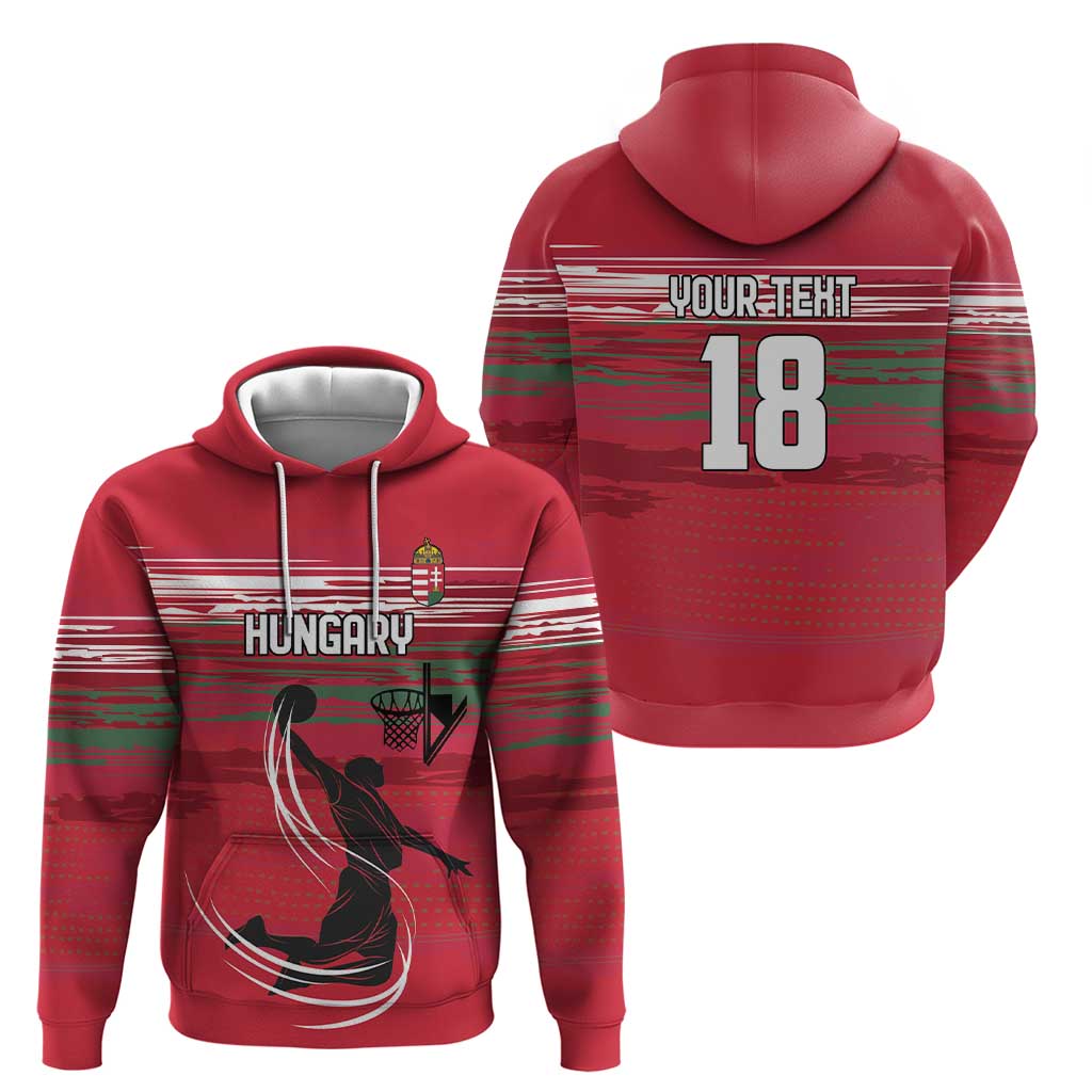 Hungary Basketball Custom Hoodie Come On Magyars Grunge Style - Wonder Print Shop