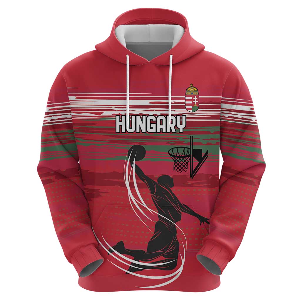 Hungary Basketball Custom Hoodie Come On Magyars Grunge Style - Wonder Print Shop