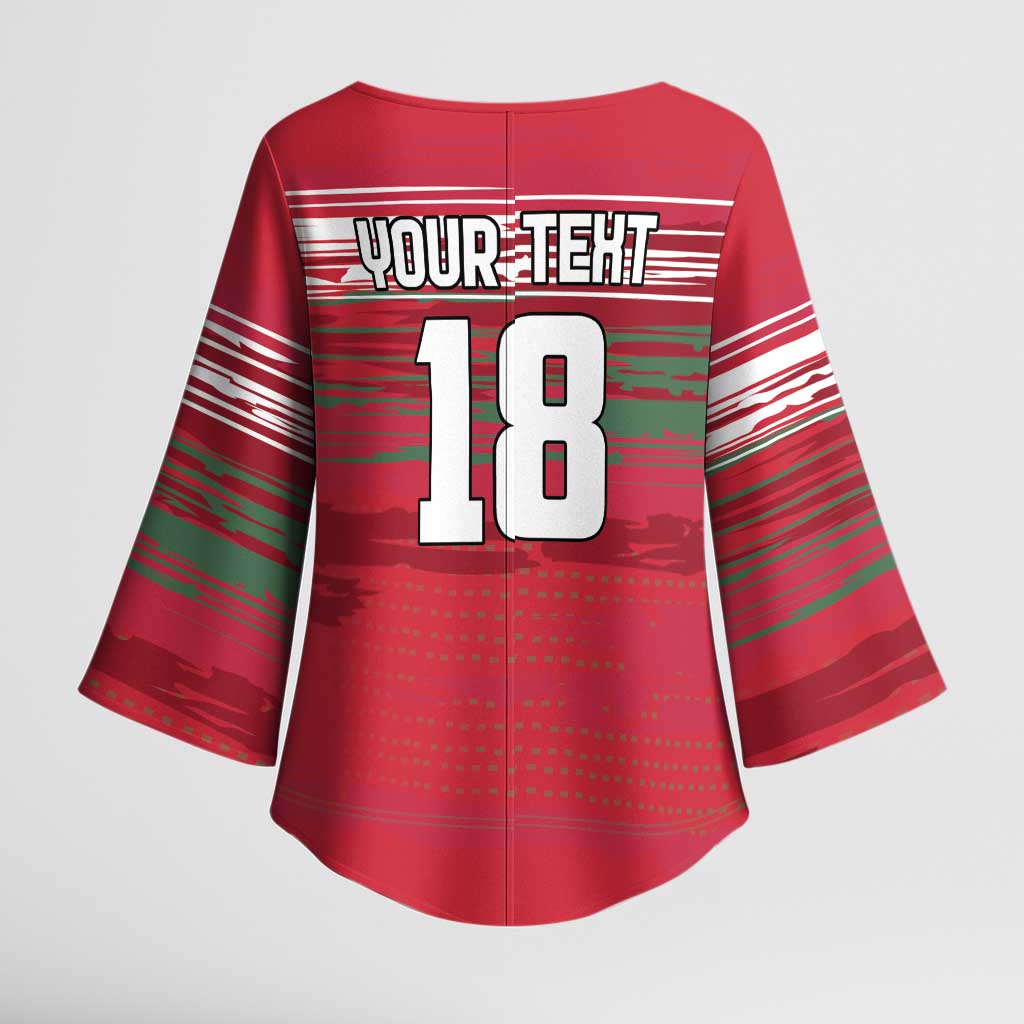 Hungary Basketball Custom Kimono Sleeve Blouse Come On Magyars Grunge Style - Wonder Print Shop
